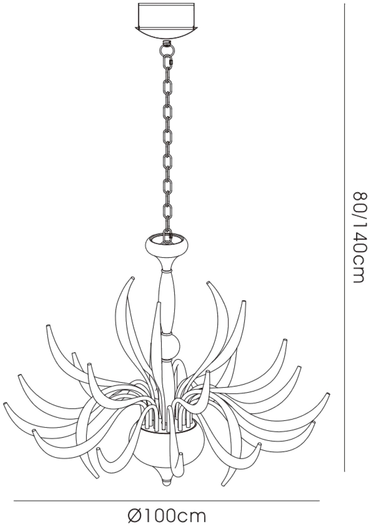 Llamas Ceiling Lights Diyas Multi Arm Fittings